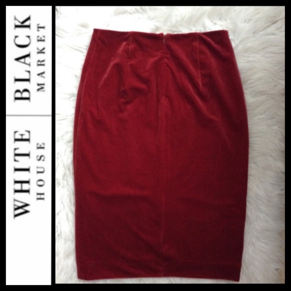 NWOT WHBM Velvet Pencil Skirt - Picture 4 of 7